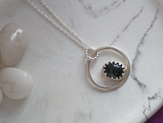 Dainty Moss Agate Necklace