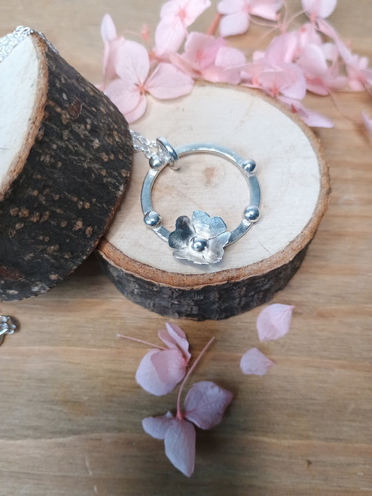 Silver Flower Necklace