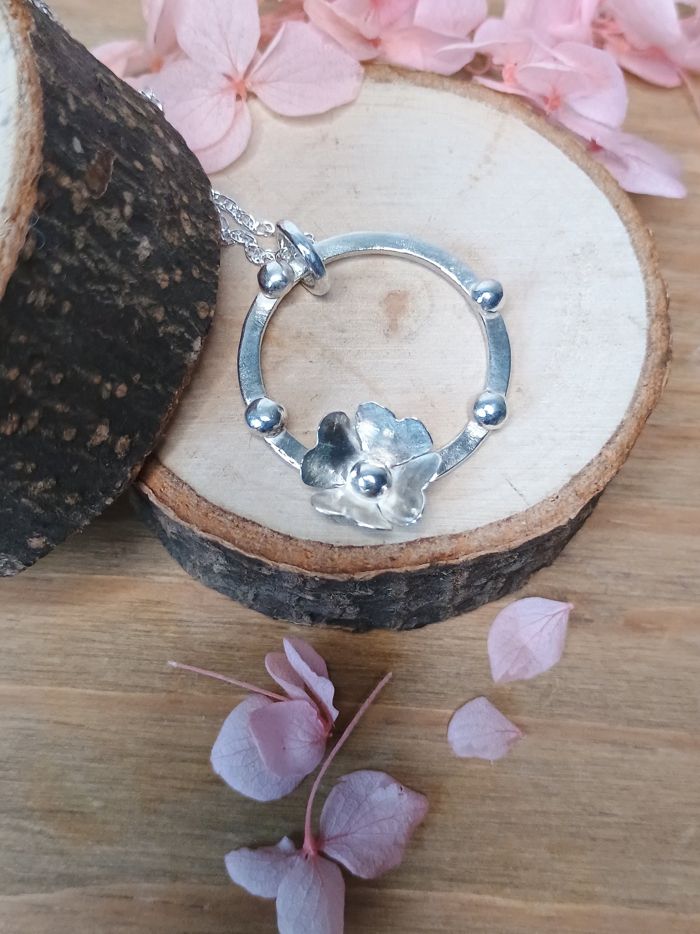 Silver Flower Necklace