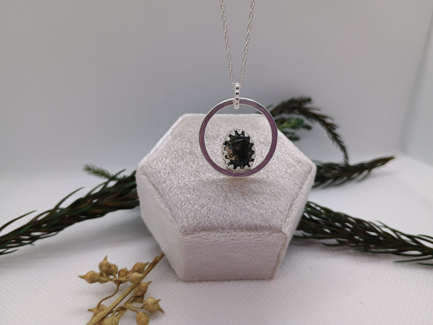 Dainty Moss Agate Necklace